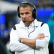 Head coach Urban Meyer of the Jacksonville Jaguars looks on during the third quarter against the Los Angeles Rams at SoFi Stadium on December 05, 2021 in Inglewood, California.